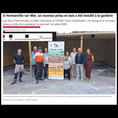 inauguration de préau de la garderie d'Hermanville sur Mer